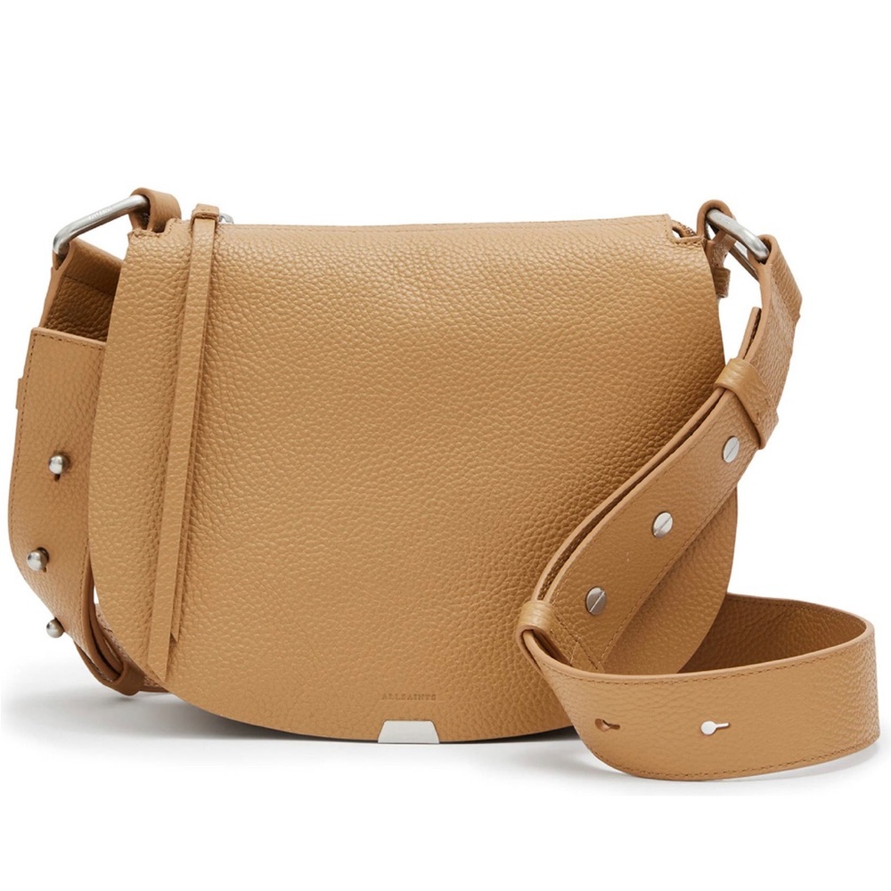 All Saints Captain Round Leather Crossbody